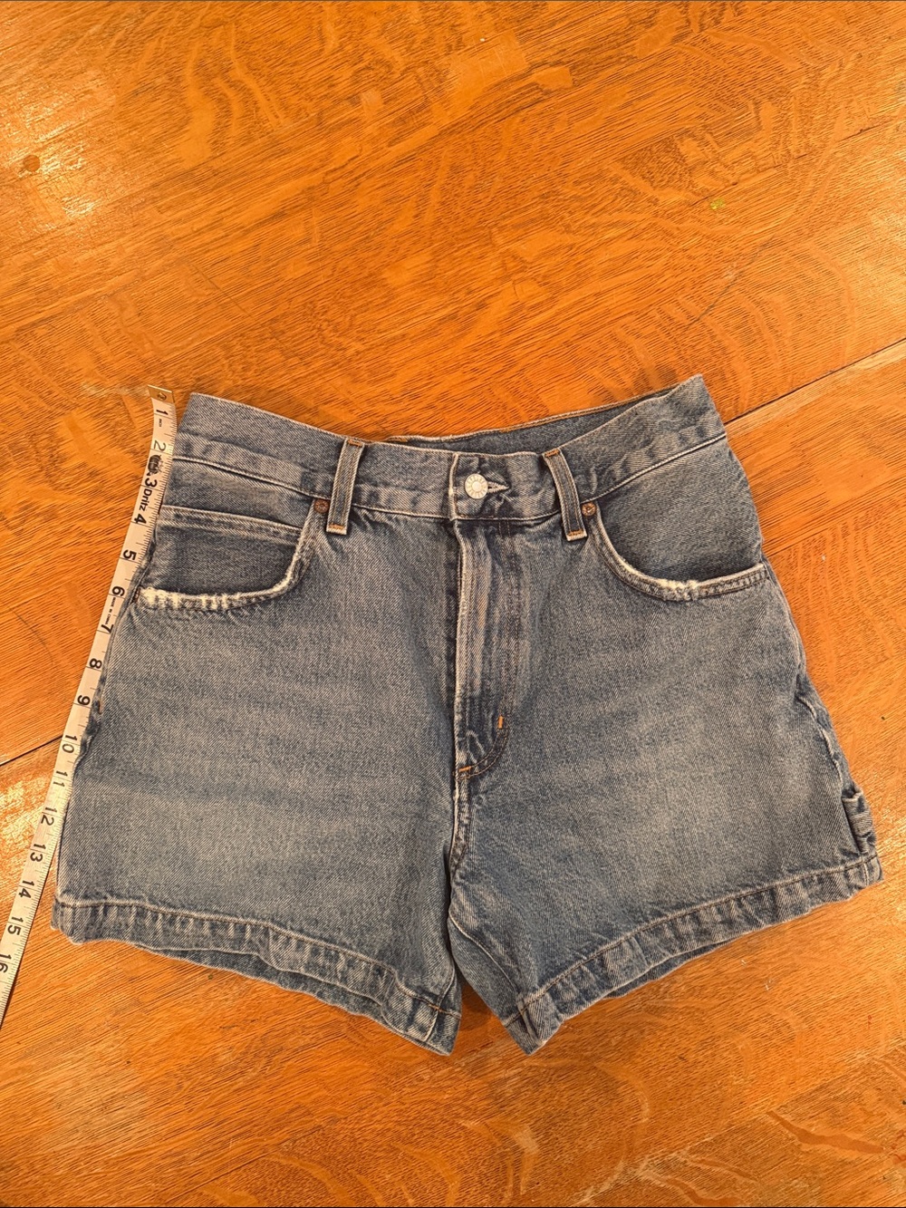 AGOLDE Women’s Organoc Cotton High-Rise Blue Denim Shorts